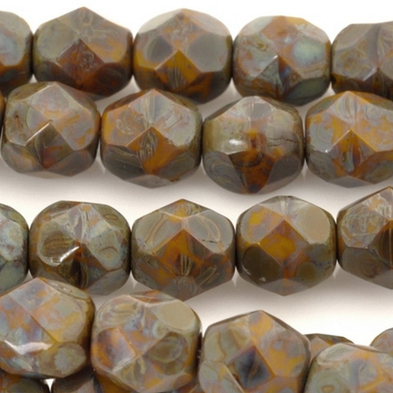 Glass Beads-6mm Fire Polish-Goldenrod Picasso-Czech-Quantity 1 Tamara Scott  Designs: Shop Now For the latest styles