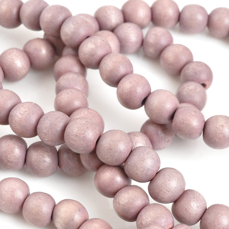 Save BIG on Wood Beads-Round-8mm Vintage Rose-16 Inch Strand